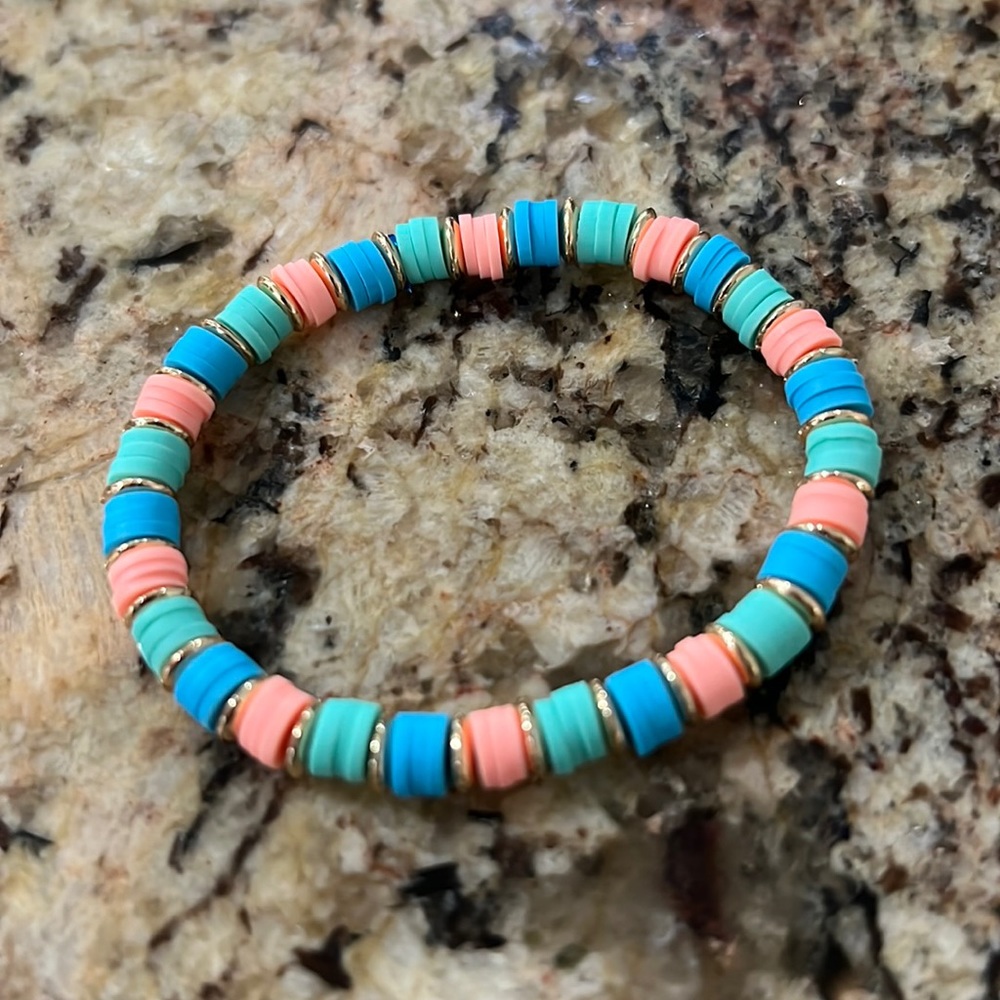 Clay bead bracelet
